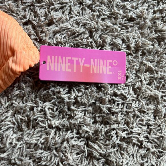 NWT! Ninety-Nine° Juniors Orange Triangle Bikini Top Size XXL - Picture 5 of 6